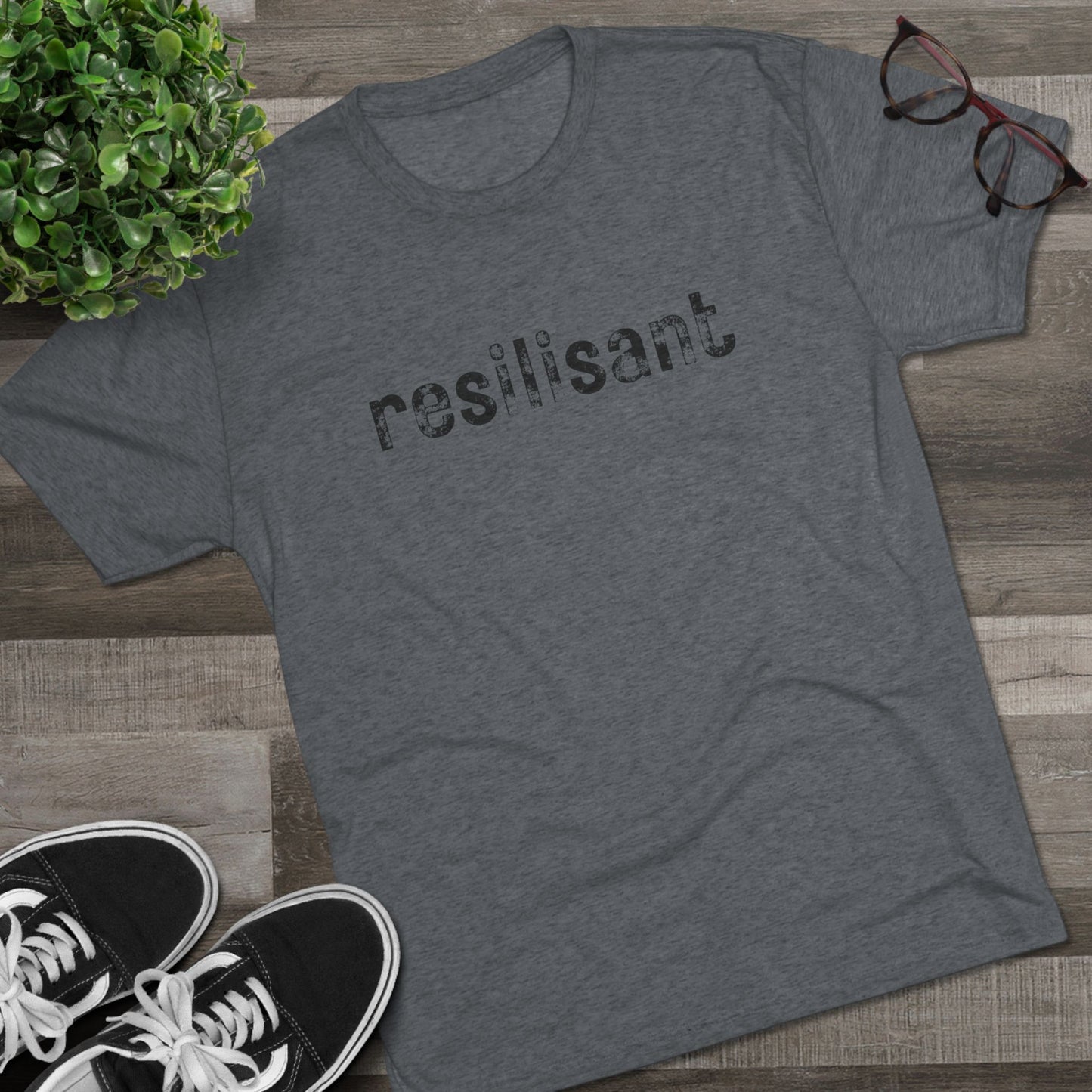 Resilisant Resilient Tee — Minimal Motivational Crew Shirt