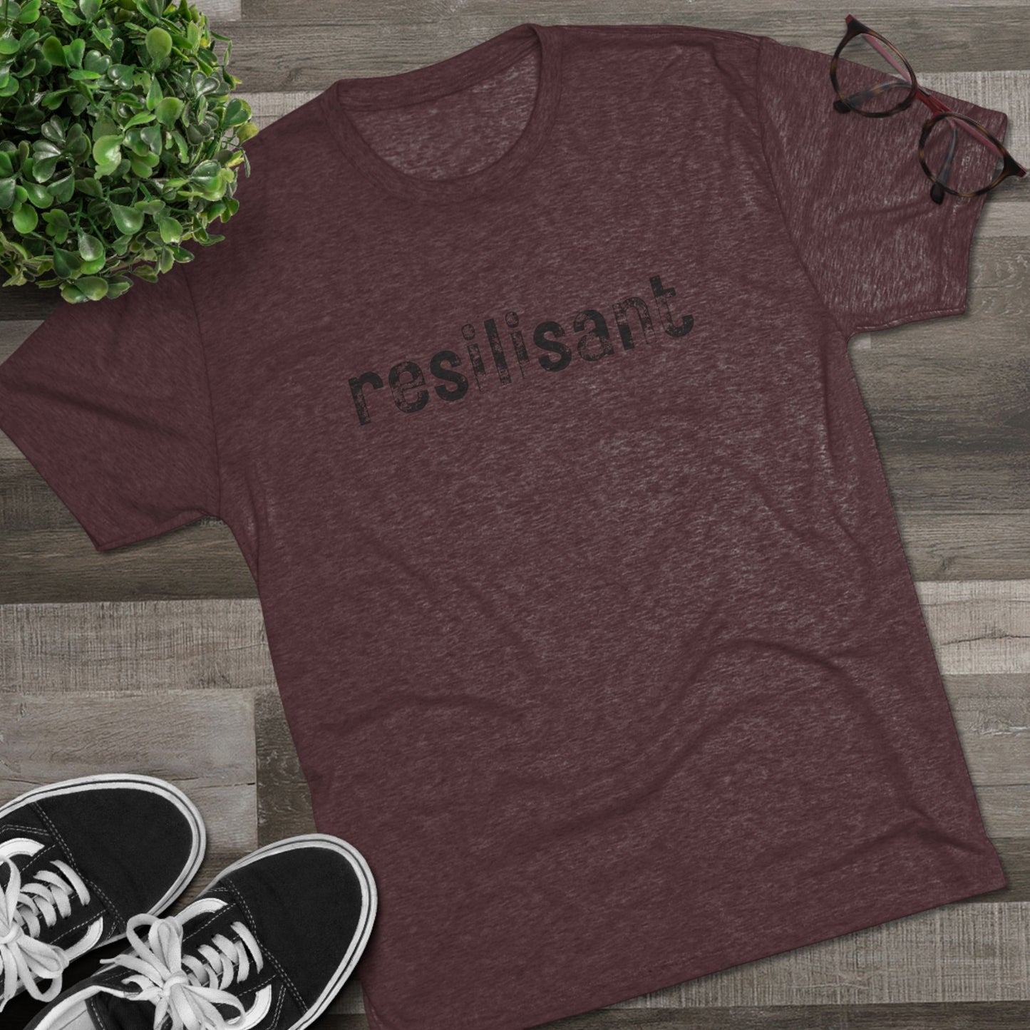 Resilisant Resilient Tee — Minimal Motivational Crew Shirt