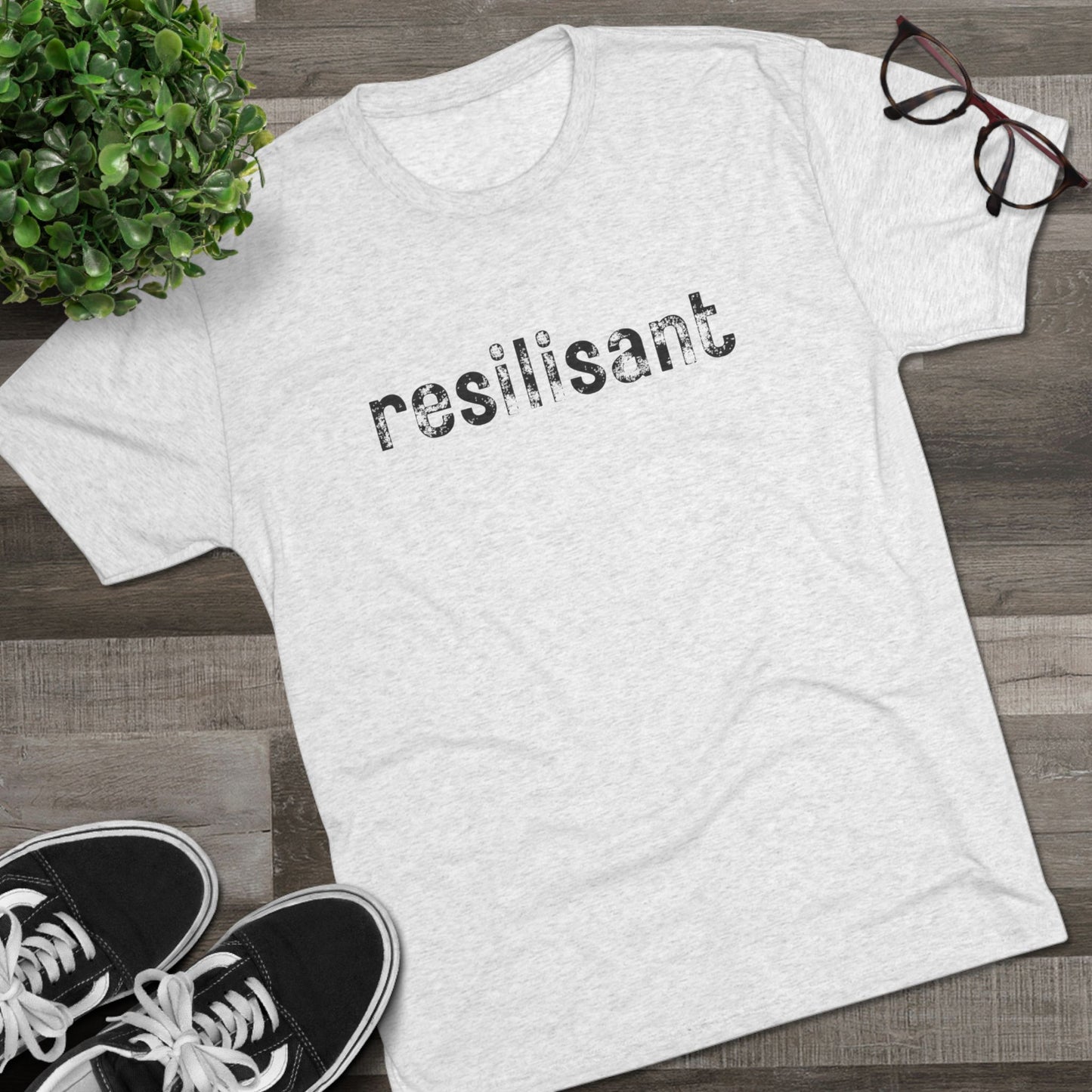 Resilisant Resilient Tee — Minimal Motivational Crew Shirt