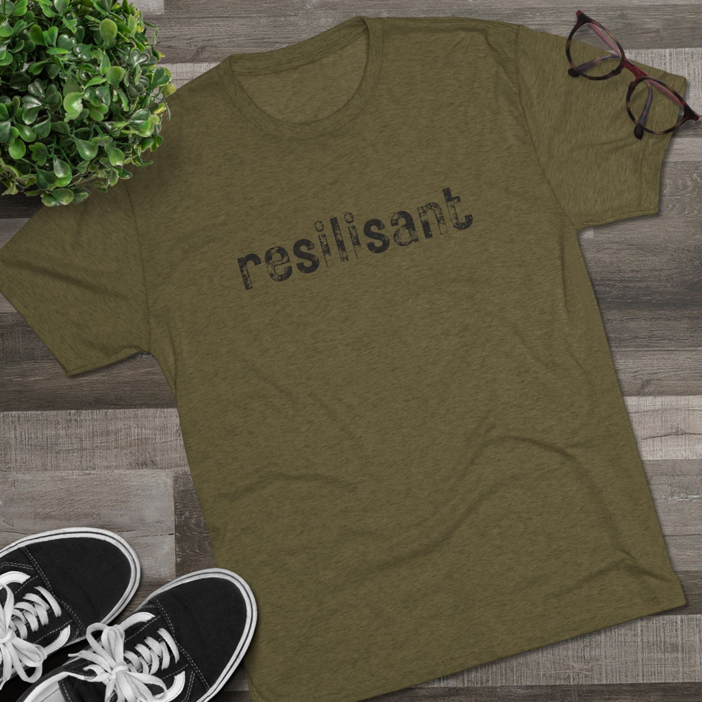 Resilisant Resilient Tee — Minimal Motivational Crew Shirt