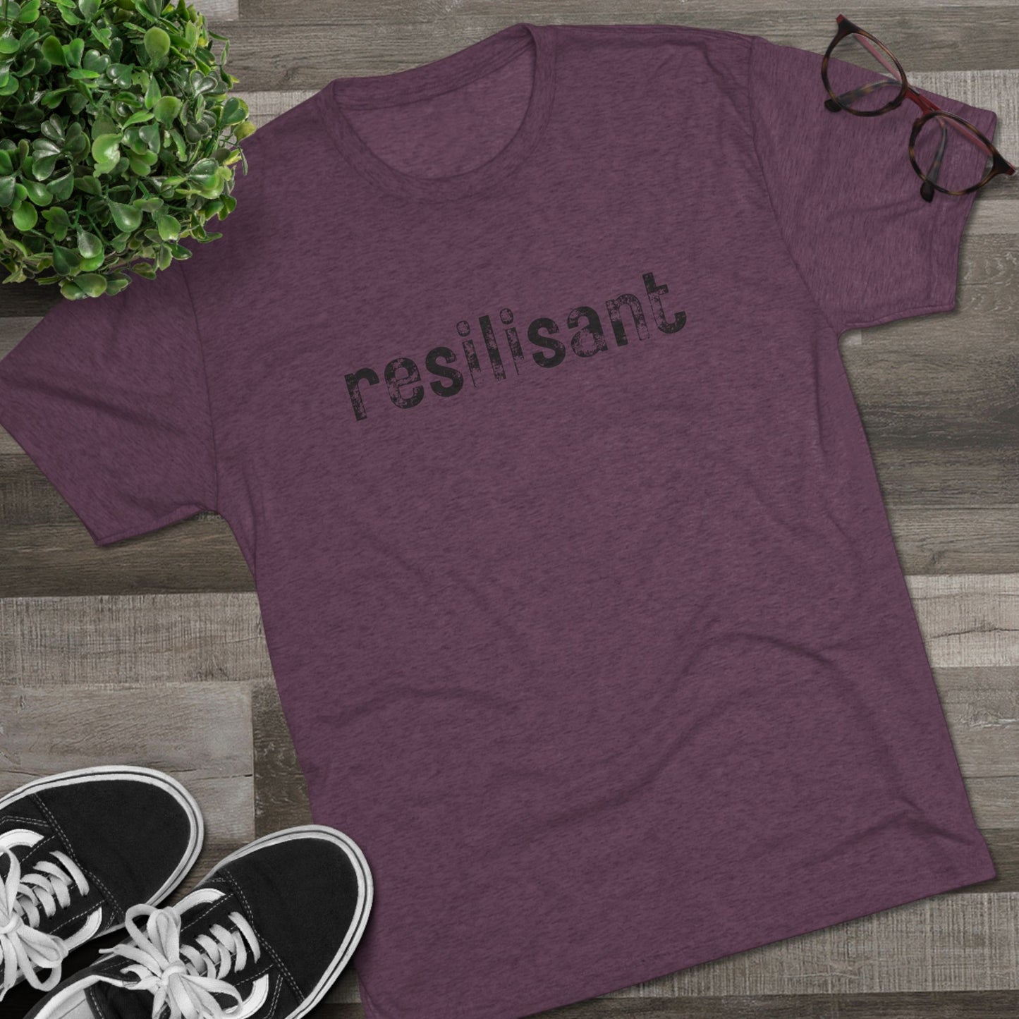 Resilisant Resilient Tee — Minimal Motivational Crew Shirt