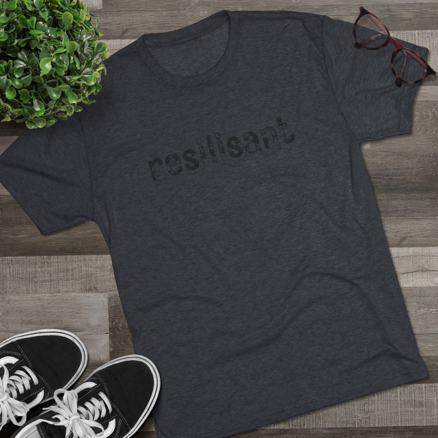 Resilisant Resilient Tee — Minimal Motivational Crew Shirt