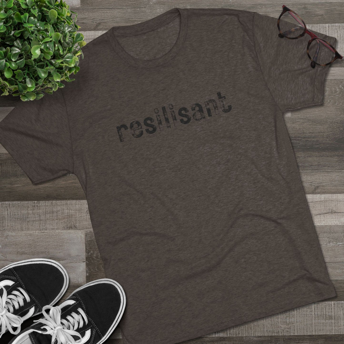 Resilisant Resilient Tee — Minimal Motivational Crew Shirt